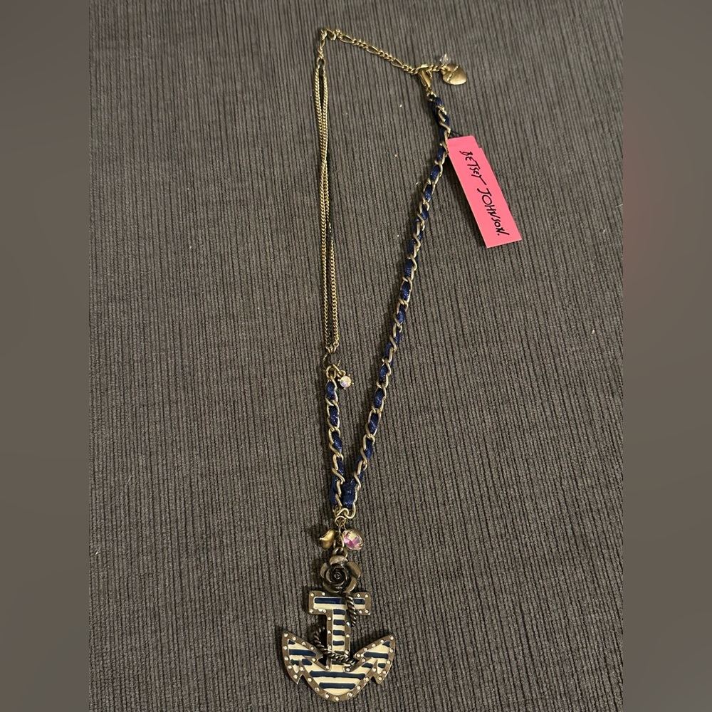 Betsey Johnson Anchor Necklace NWT